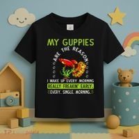 Koi Guppy Fish Guppies The Reason I Wake Up Endlers Guppy Toddler T-Shirt thumb 3