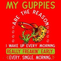 Koi Guppy Fish Guppies The Reason I Wake Up Endlers Guppy Santa Hat thumb 1