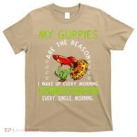 Koi Guppy Fish Guppies The Reason I Wake Up Endlers Guppy T-Shirt thumb 0