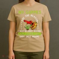 Koi Guppy Fish Guppies The Reason I Wake Up Endlers Guppy T-Shirt thumb 4