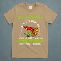 Koi Guppy Fish Guppies The Reason I Wake Up Endlers Guppy T-Shirt thumb 5