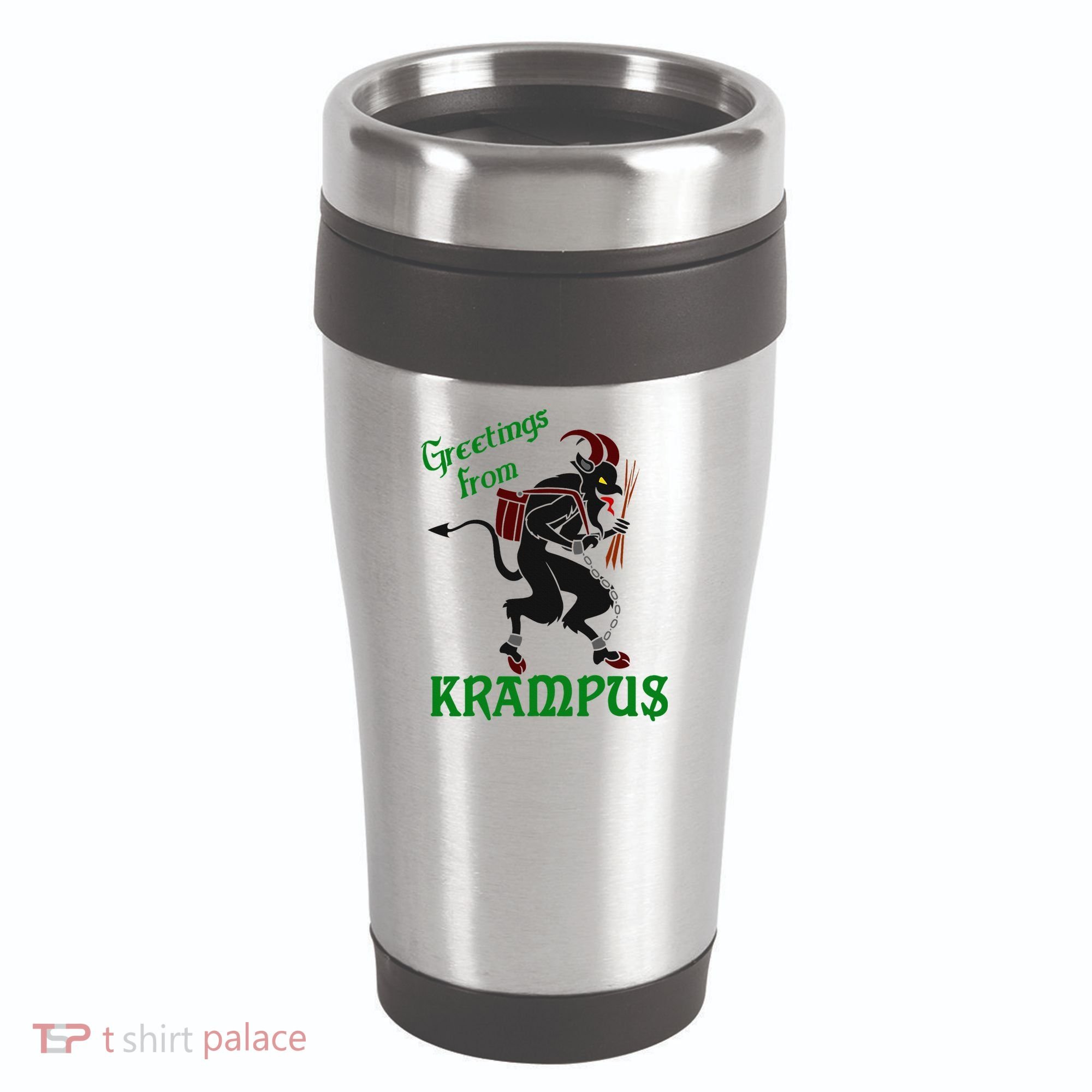 Krampus Greetings From Krampus Christmas 16oz Travel Tumbler