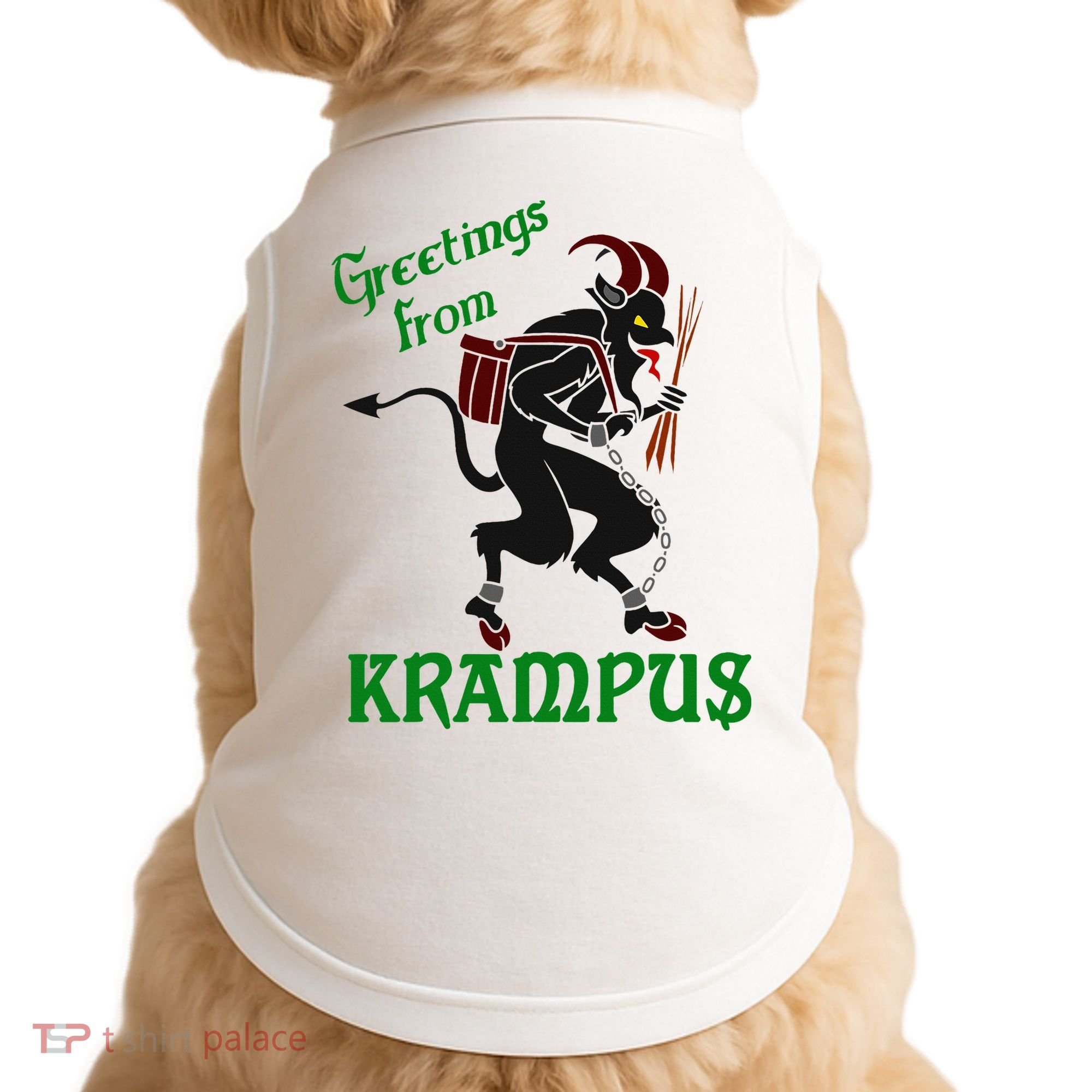 Krampus Greetings From Krampus Christmas Doggie Tank