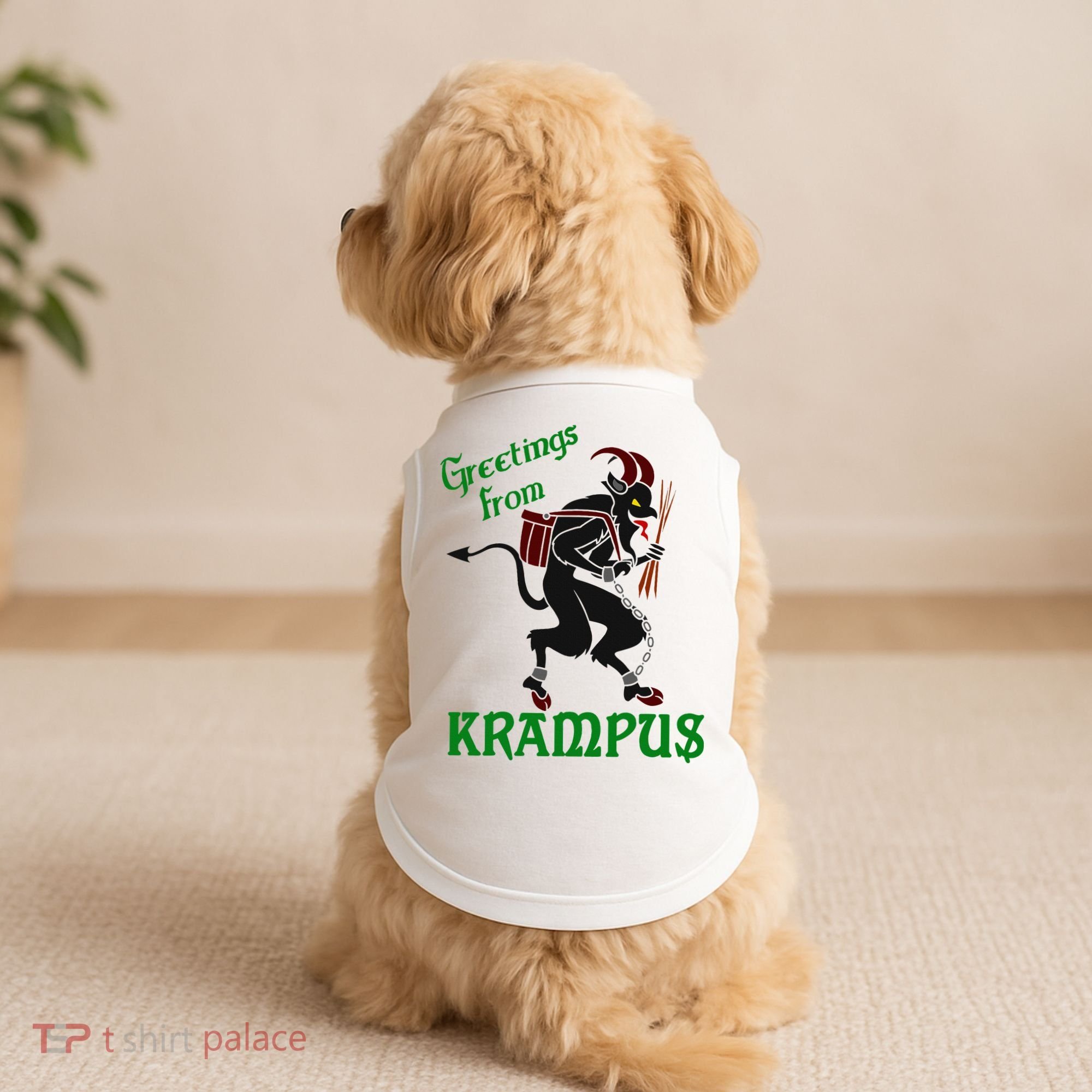 Krampus Greetings From Krampus Christmas Doggie Tank