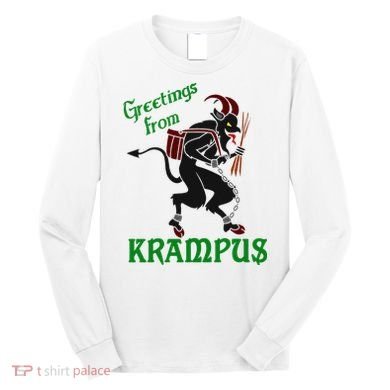 Krampus Greetings From Krampus Christmas Long Sleeve Shirt