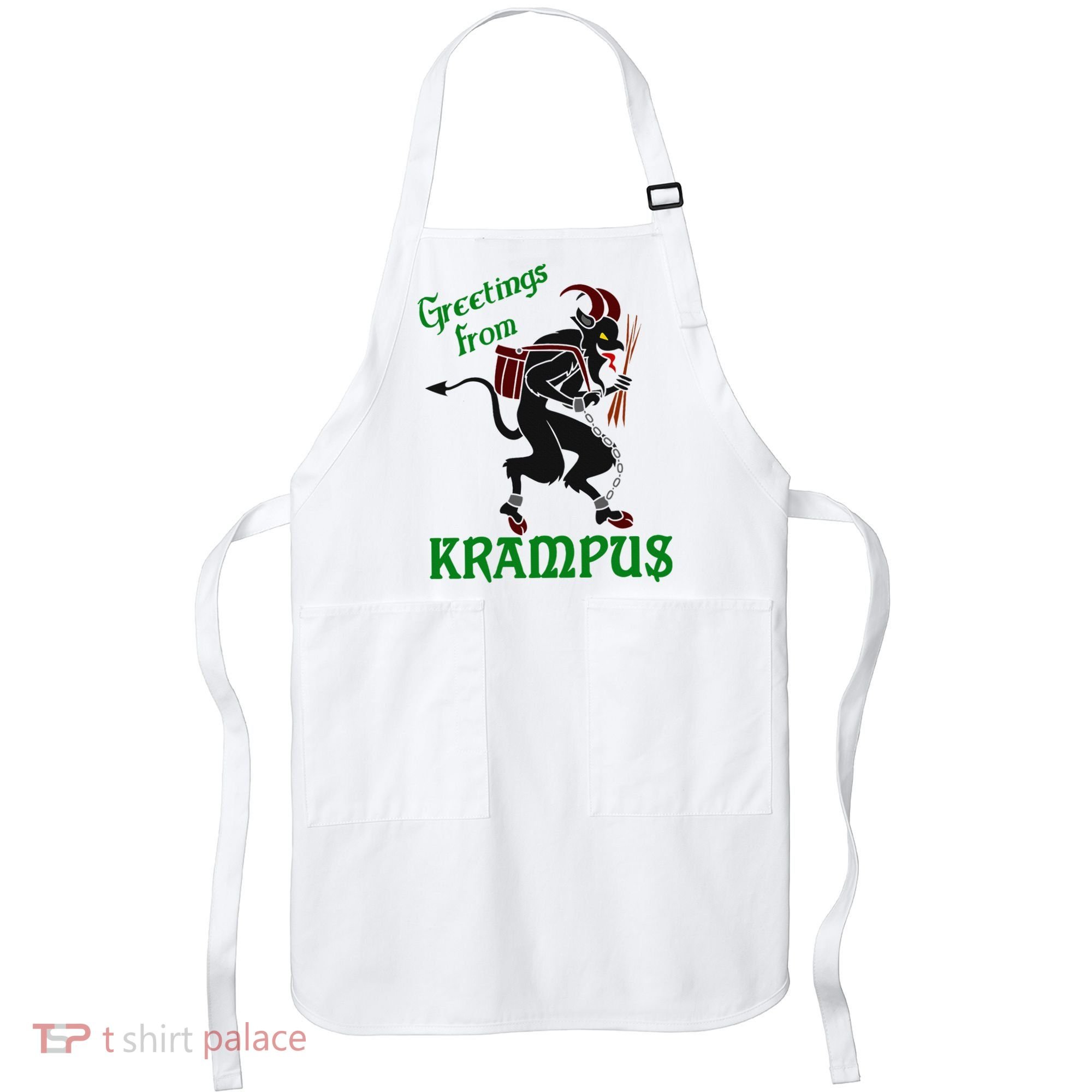 Krampus Greetings From Krampus Christmas Apron