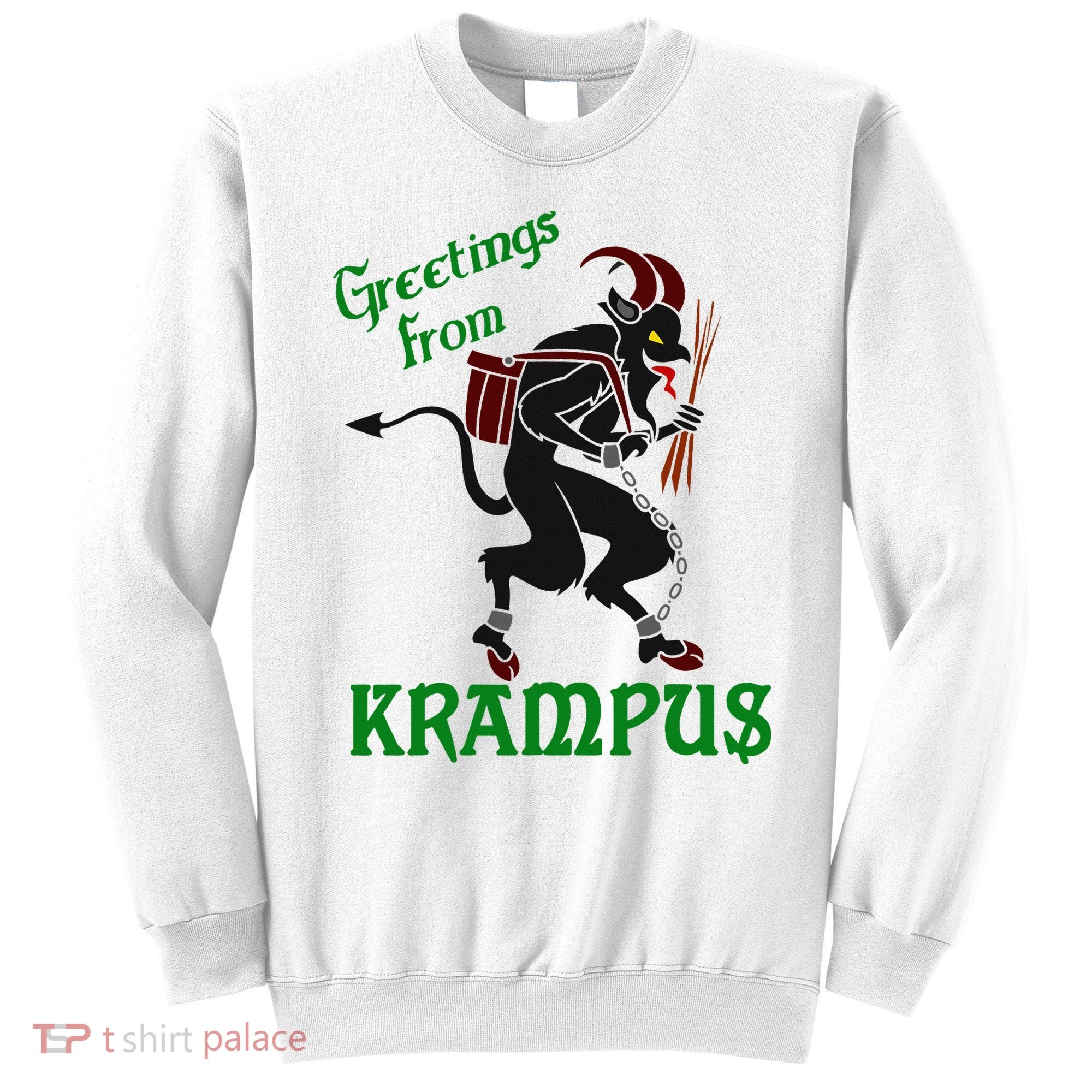 Krampus Greetings From Krampus Christmas Sweatshirt