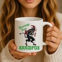 Krampus Greetings From Krampus Christmas Coffee Mug thumb 3