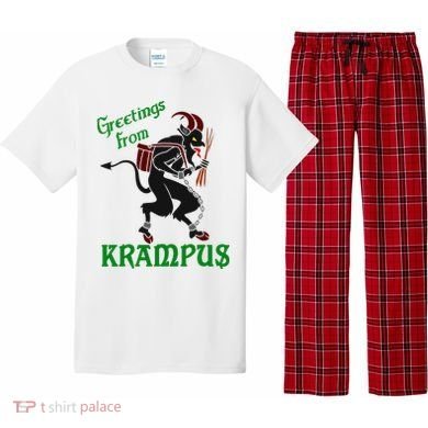 Krampus Greetings From Krampus Christmas Pajama Set