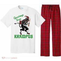 Krampus Greetings From Krampus Christmas Pajama Set thumb 0