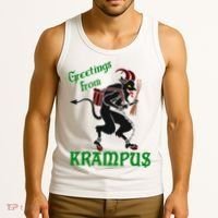 Krampus Greetings From Krampus Christmas Tank Top thumb 3