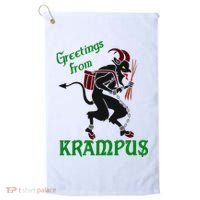 Krampus Greetings From Krampus Christmas Golf Towel thumb 0