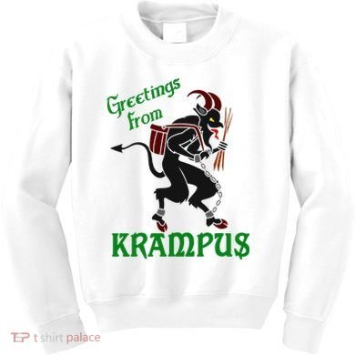 Krampus Greetings From Krampus Christmas Kids Sweatshirt