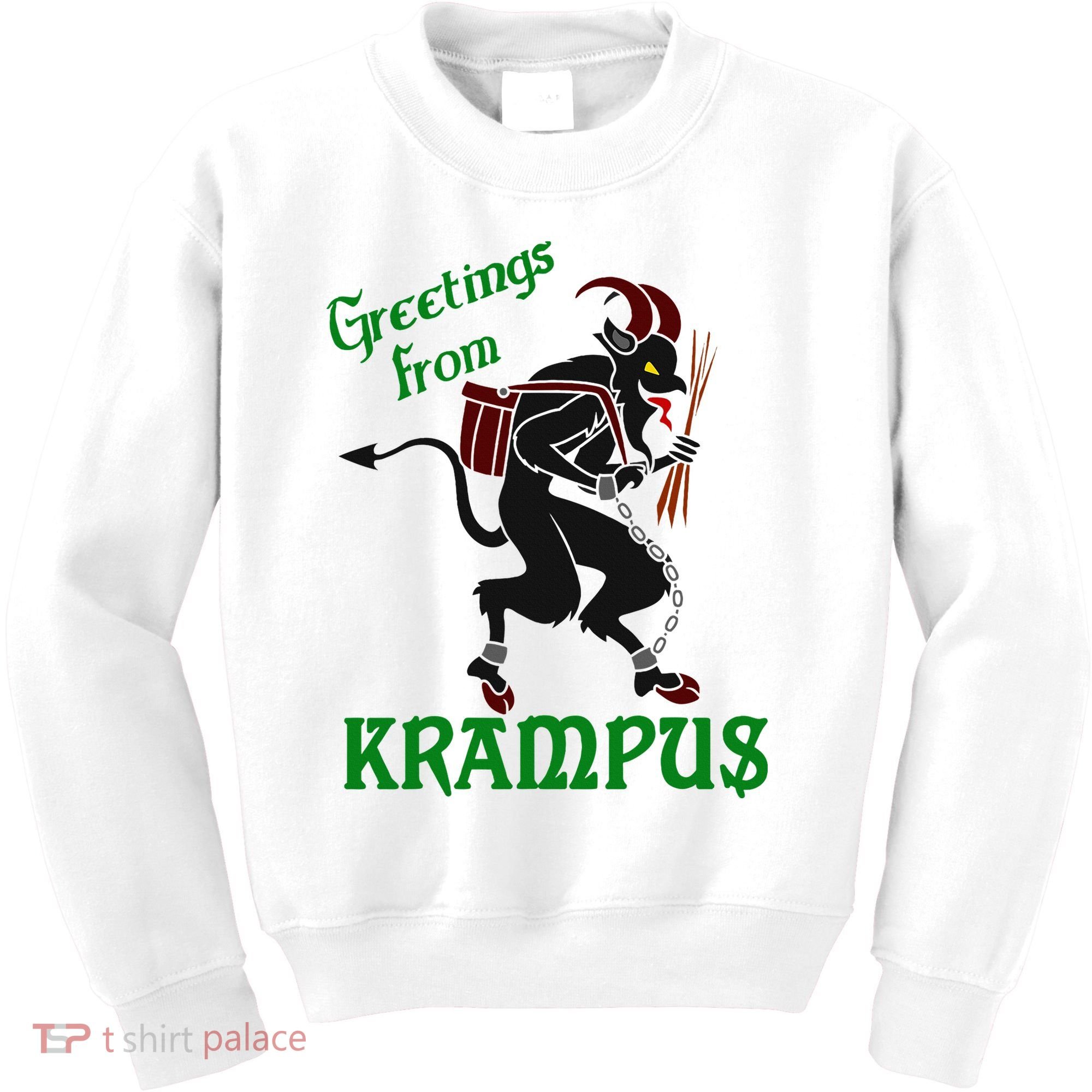 Krampus Greetings From Krampus Christmas Kids Sweatshirt
