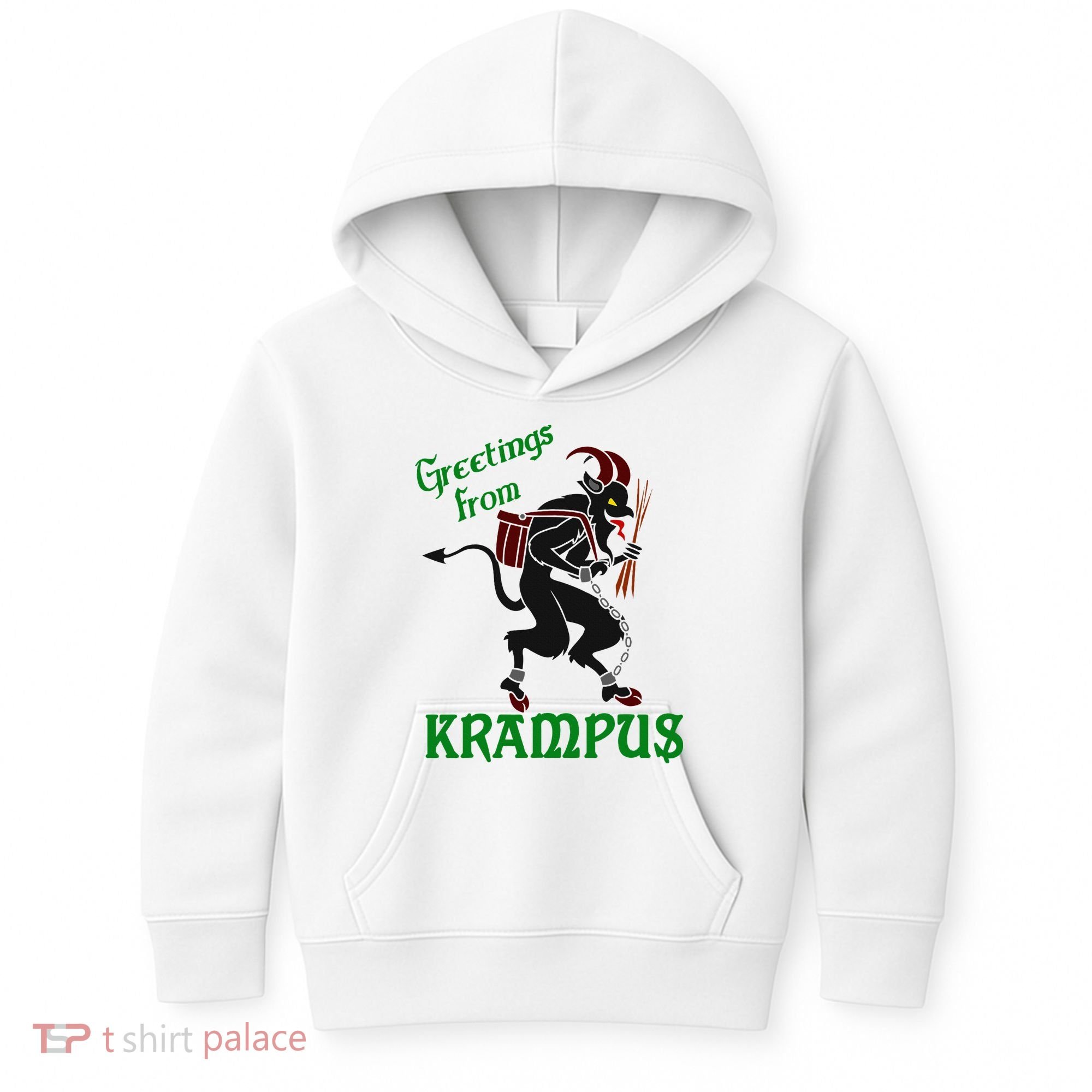 Krampus Greetings From Krampus Christmas Kids Hoodie