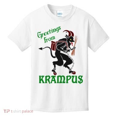 Krampus Greetings From Krampus Christmas Kids T-Shirt