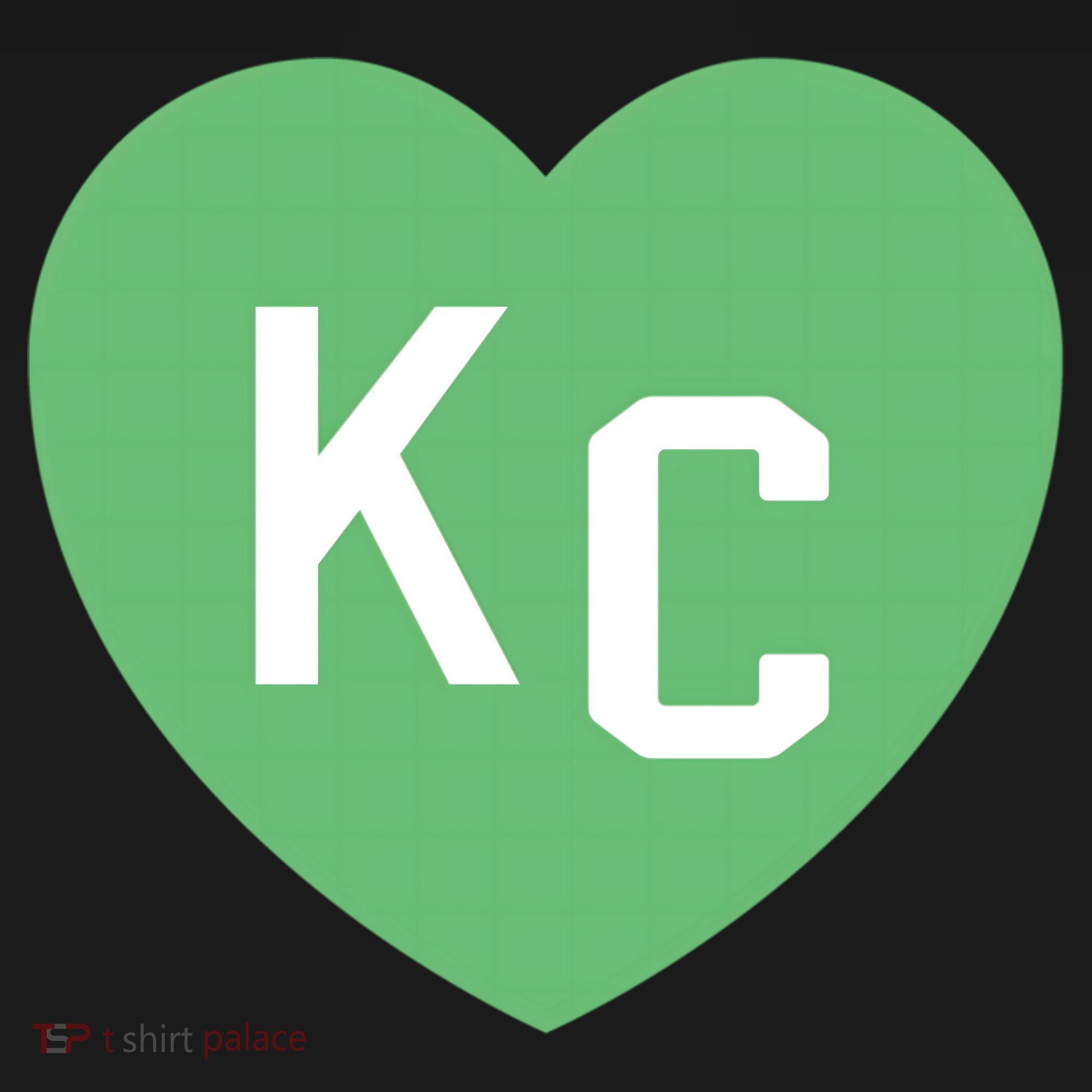 Kc Green Heart Kc Kansas City Green 2 Letter Kc Hearts Kc Funny Gift Women's Hoodie