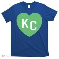 Kc Green Heart Kc Kansas City Green 2 Letter Kc Hearts Kc Funny Gift T-Shirt thumb 0