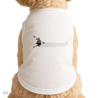 Kayaking Graphic Kayak Silhouette Kayaker Canoe Paddling Doggie Tank