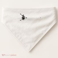 Kayaking Graphic Kayak Silhouette Kayaker Canoe Paddling USA-Made Doggie Bandana thumb 0