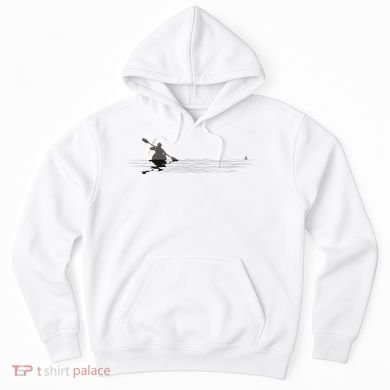 Kayaking Graphic Kayak Silhouette Kayaker Canoe Paddling Hoodie