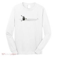 Kayaking Graphic Kayak Silhouette Kayaker Canoe Paddling Long Sleeve Shirt thumb 0