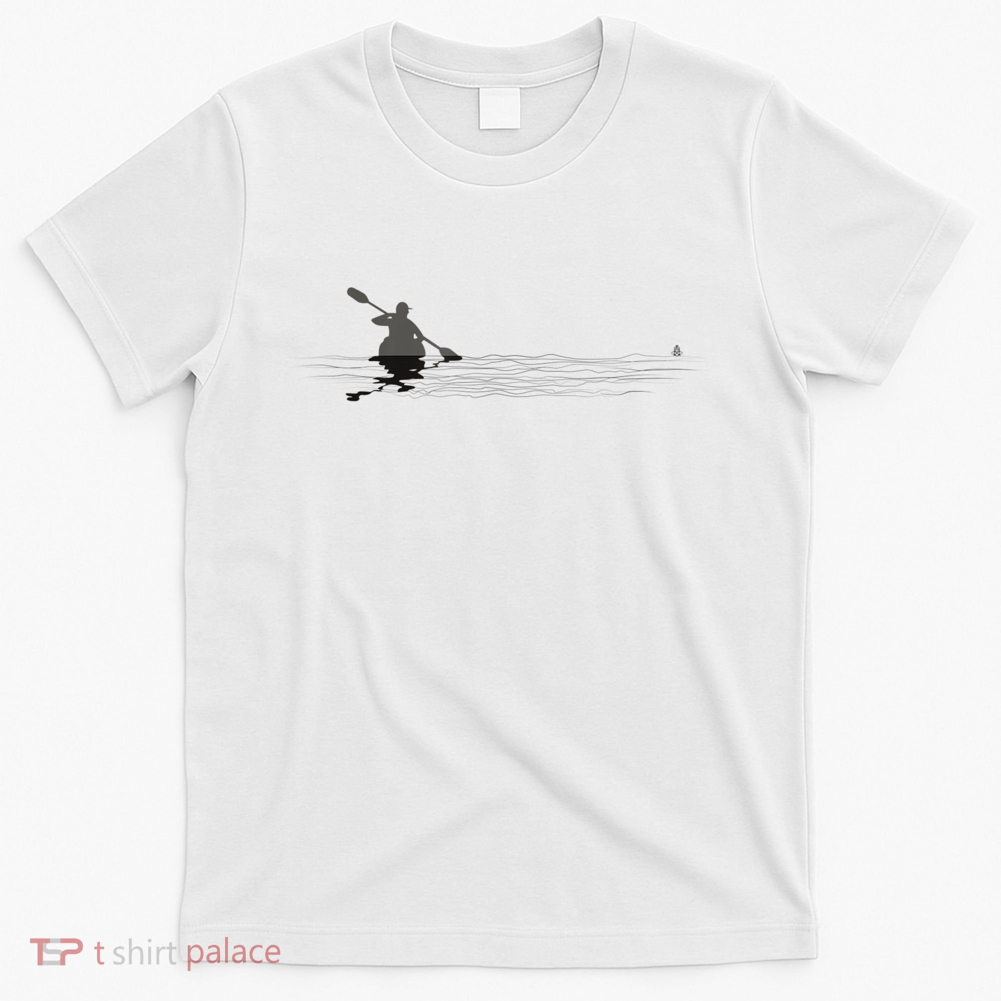 Kayaking Graphic Kayak Silhouette Kayaker Canoe Paddling T-Shirt