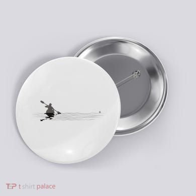 Kayaking Graphic Kayak Silhouette Kayaker Canoe Paddling Button
