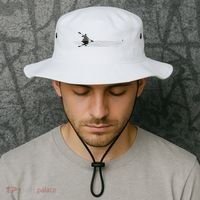 Kayaking Graphic Kayak Silhouette Kayaker Canoe Paddling Bucket Hat thumb 2