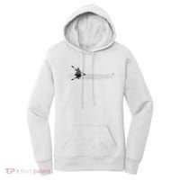Kayaking Graphic Kayak Silhouette Kayaker Canoe Paddling Women's Hoodie thumb 0