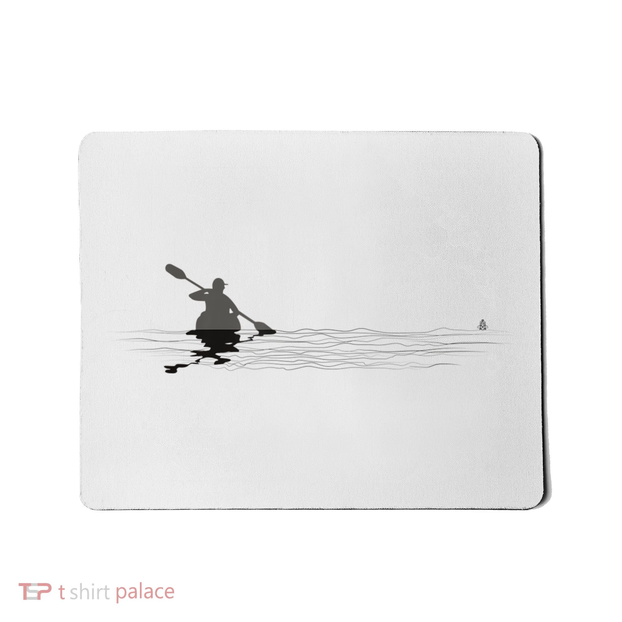 Kayaking Graphic Kayak Silhouette Kayaker Canoe Paddling Mousepad