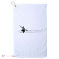 Kayaking Graphic Kayak Silhouette Kayaker Canoe Paddling Golf Towel thumb 0