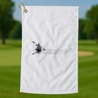 Kayaking Graphic Kayak Silhouette Kayaker Canoe Paddling Golf Towel thumb 1