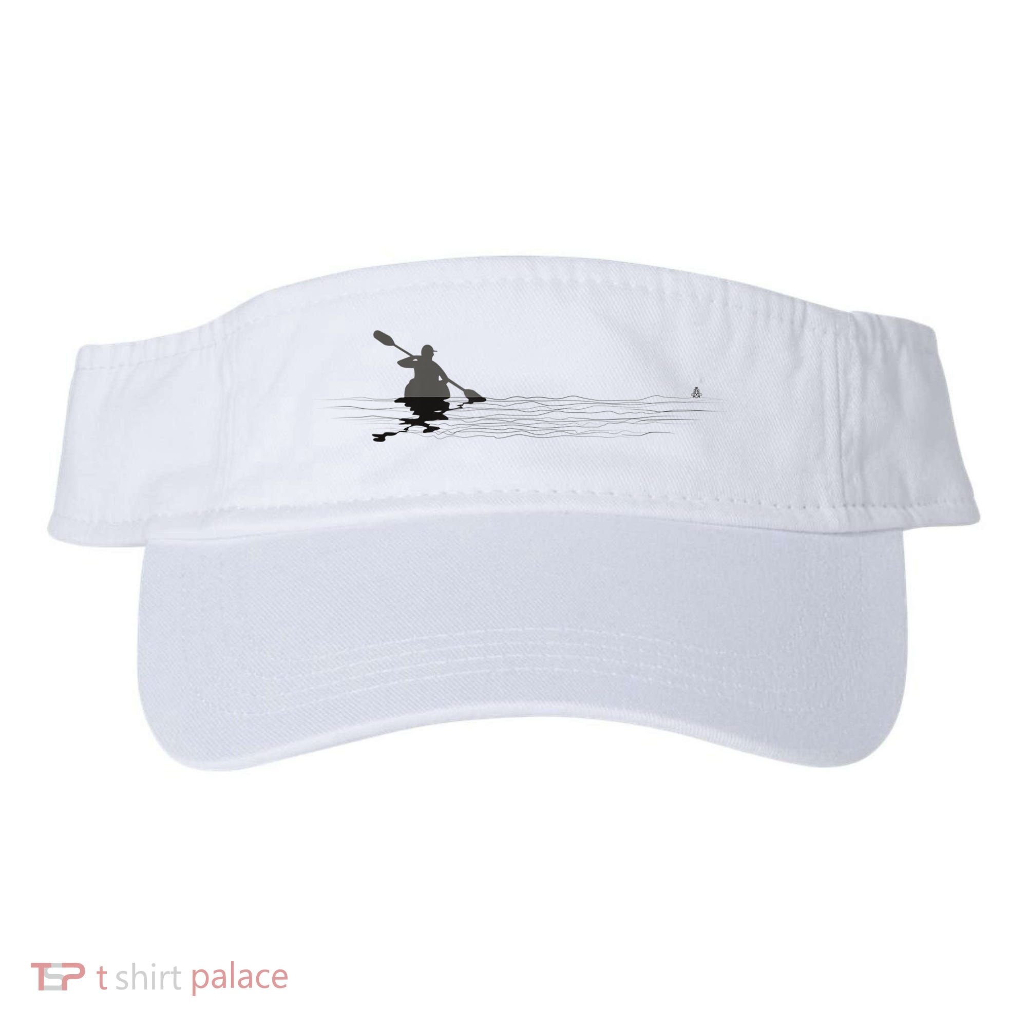 Kayaking Graphic Kayak Silhouette Kayaker Canoe Paddling Visor