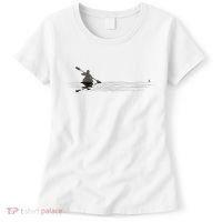 Kayaking Graphic Kayak Silhouette Kayaker Canoe Paddling Women's T-Shirt thumb 0