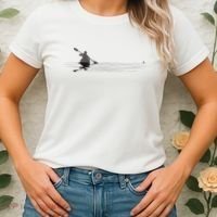 Kayaking Graphic Kayak Silhouette Kayaker Canoe Paddling Women's T-Shirt thumb 2