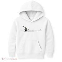 Kayaking Graphic Kayak Silhouette Kayaker Canoe Paddling Kids Hoodie thumb 0