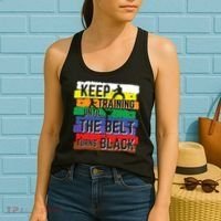 Karate Gifts Keep Training Until The Belt Turns Black Girl Women's Tank Top thumb 2