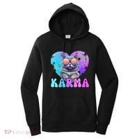 Karma Groovy Letters Concert Summer Funny Heart Cat Lover Women's Hoodie thumb 0
