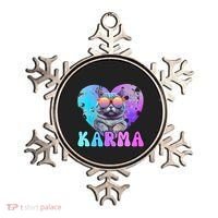 Karma Groovy Letters Concert Summer Funny Heart Cat Lover Ornament thumb 0