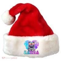 Karma Groovy Letters Concert Summer Funny Heart Cat Lover Santa Hat thumb 0