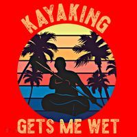 Kayaking Gets Me Wet Funny Halloween Christmas Kayaks Gift Santa Hat thumb 1