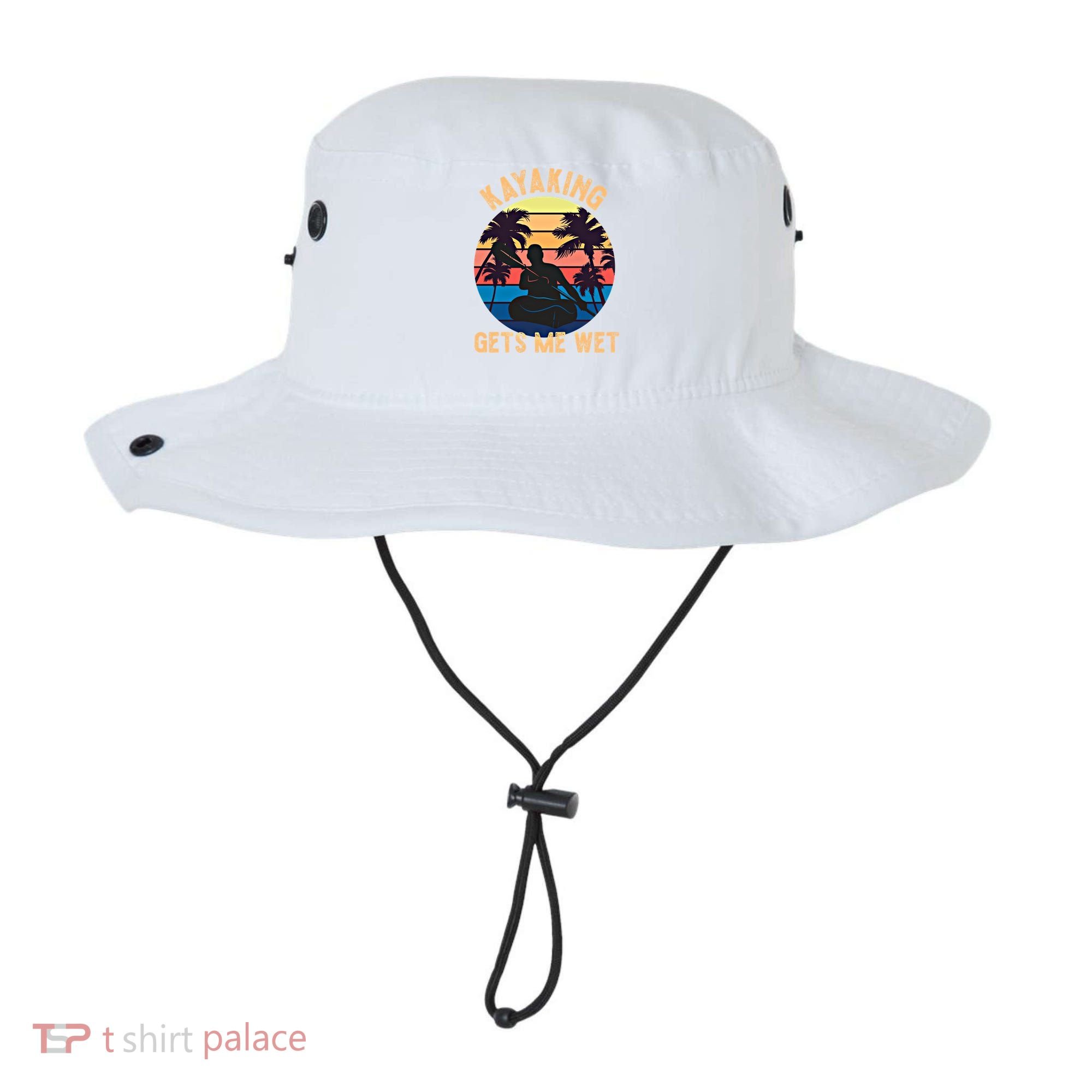 Kayaking Gets Me Wet Funny Halloween Christmas Kayaks Gift Bucket Hat