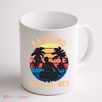 Kayaking Gets Me Wet Funny Halloween Christmas Kayaks Gift Coffee Mug thumb 1