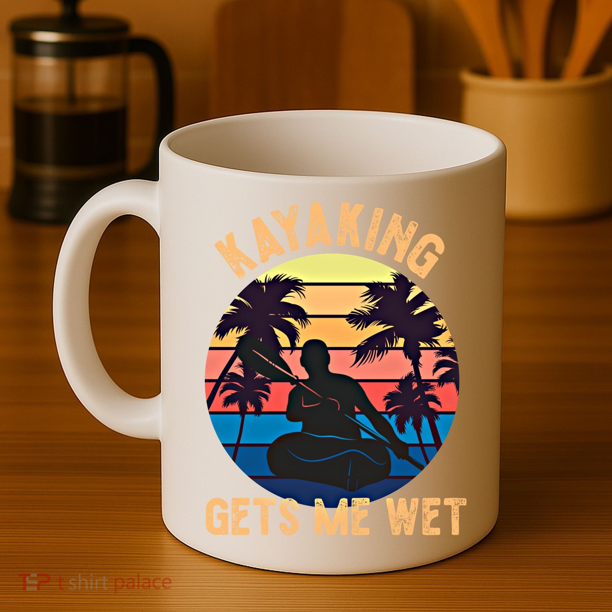 Kayaking Gets Me Wet Funny Halloween Christmas Kayaks Gift Coffee Mug