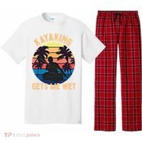 Kayaking Gets Me Wet Funny Halloween Christmas Kayaks Gift Pajama Set thumb 0