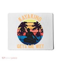 Kayaking Gets Me Wet Funny Halloween Christmas Kayaks Gift Mousepad thumb 0