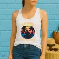 Kayaking Gets Me Wet Funny Halloween Christmas Kayaks Gift Women's Tank Top thumb 2