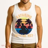 Kayaking Gets Me Wet Funny Halloween Christmas Kayaks Gift Tank Top thumb 3