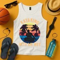 Kayaking Gets Me Wet Funny Halloween Christmas Kayaks Gift Tank Top thumb 4